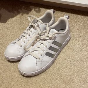 Adidas Grand Court Shoes - Silver/White